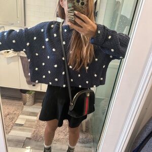 Zara Black Flared Skater skirt medium